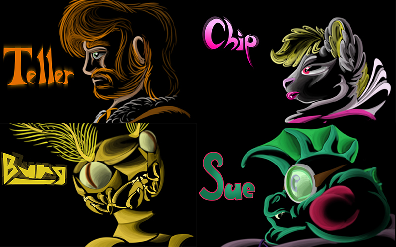 Black Velvet Style - Four Characters