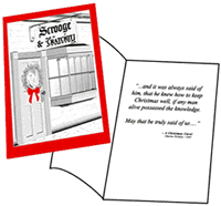Scrooge & Cratchit Christmas Card